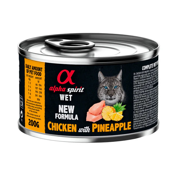 Alpha Spirit Chicken with Pineapple Complete Wet Food Can for Cats (200g)