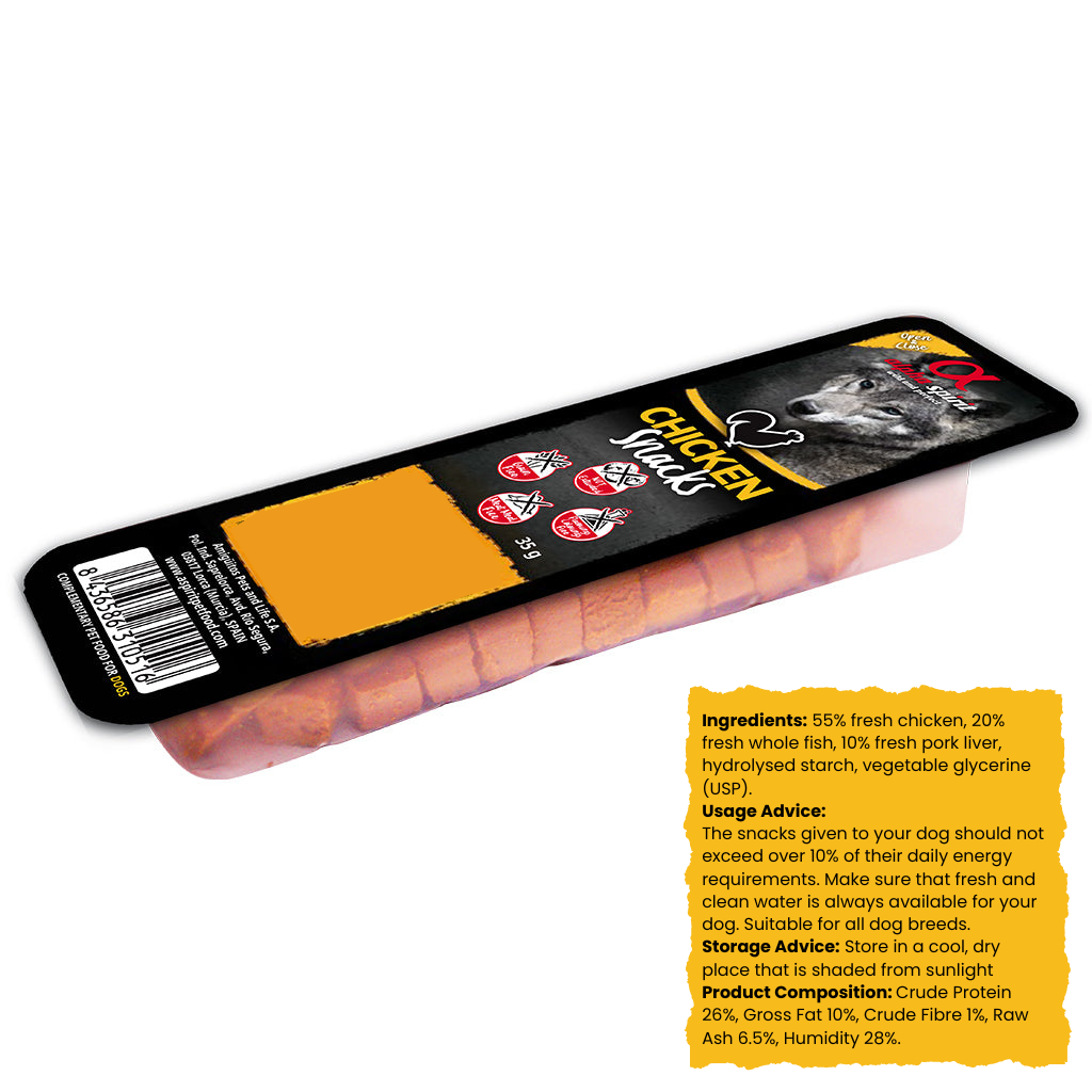 Alpha Spirit Chicken Dog Treats (8 x 35g)
