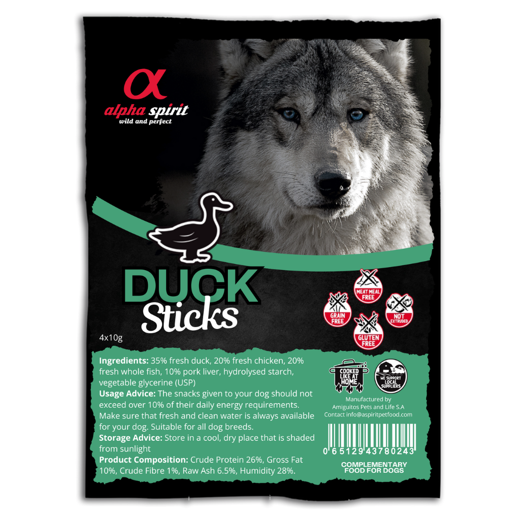 Alpha Spirit Duck Dog Treat Bar String (Includes 4 Bars)