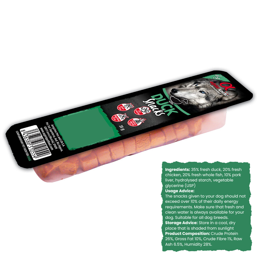 Alpha Spirit Duck Dog Treats (8 x 35g)