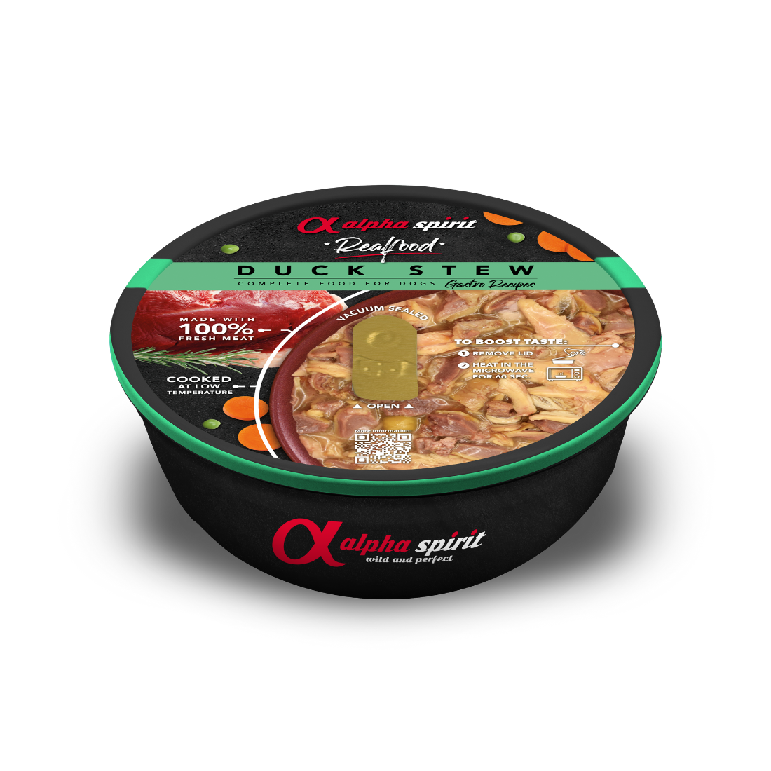 Alpha Spirit Realfood Complete Duck Stew for Dogs