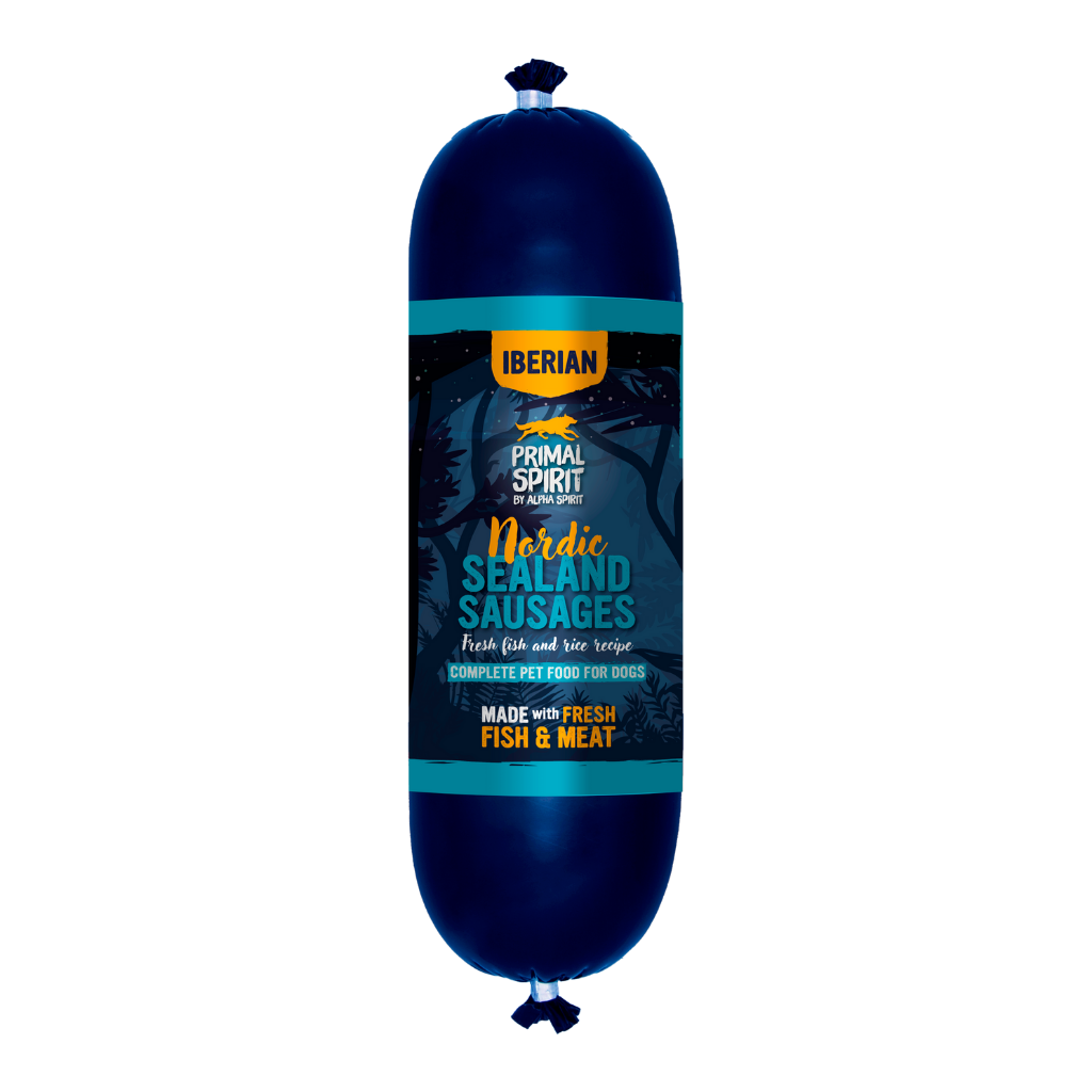 Primal Spirit Iberian Nordic Sealand Complete Wet Sausage for Adult Dogs (1kg)
