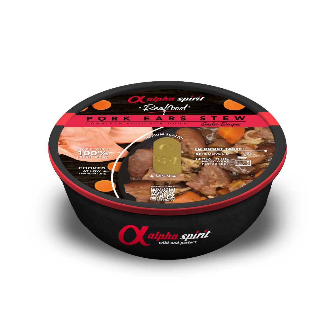 Alpha Spirit Realfood Complete Pork Ears Stew for Dogs