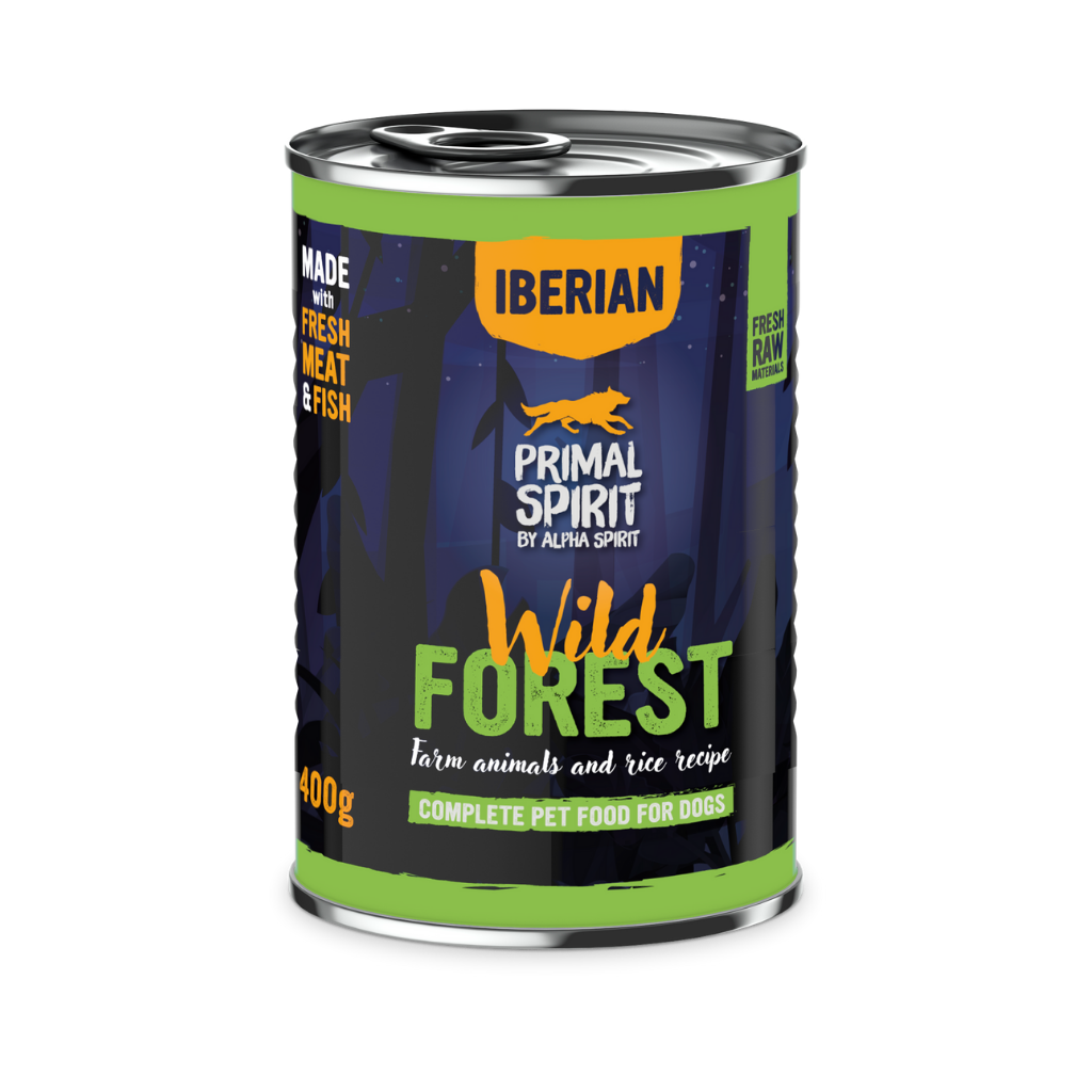 Primal Spirit Iberian Wild Forest Complete Wet Canned Dog Food (6 x 400g)