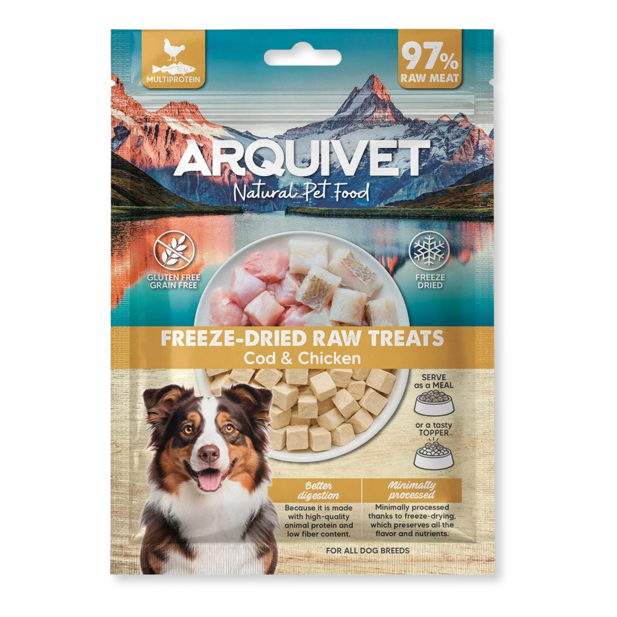 Arquivet Freeze-Dried Raw Dog Treats - Cod & Chicken (50g)