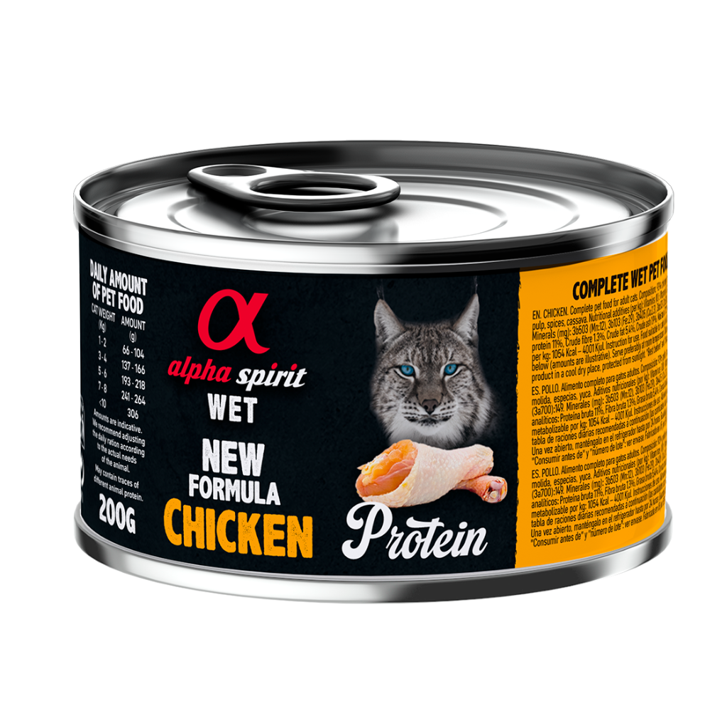 Alpha Spirit Chicken Complete Wet Food Can for Cats (200g)
