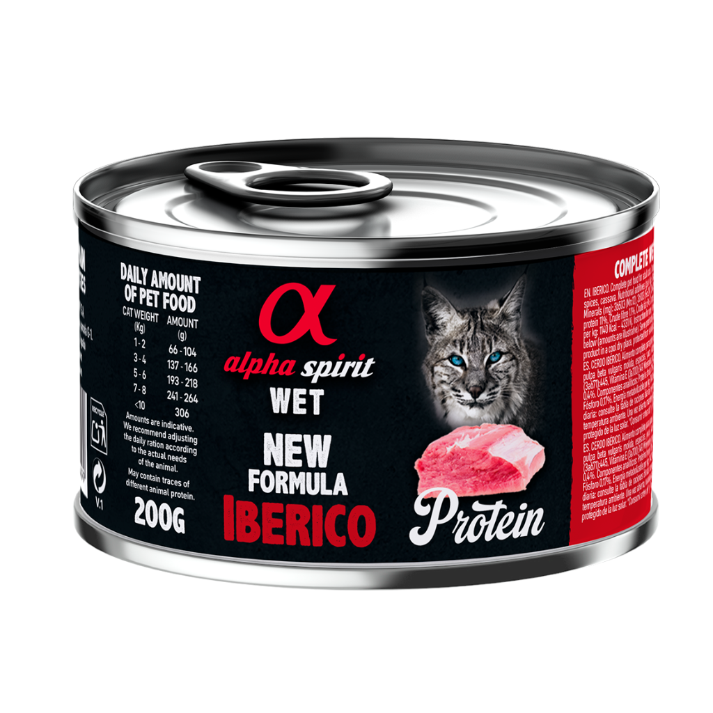 Alpha Spirit Pork Complete Wet Food Can for Cats (200g)