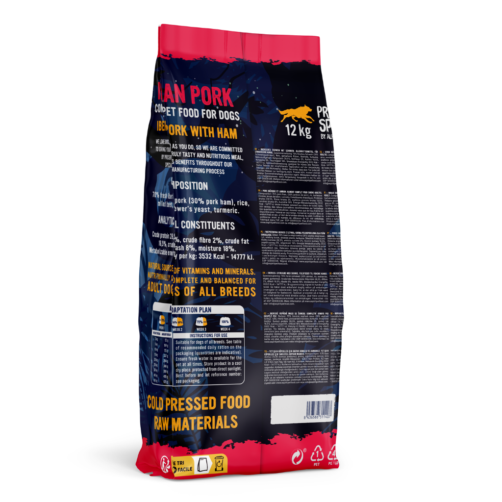 Primal Spirit Iberian Pork Complete Dry Dog Food (12kg)
