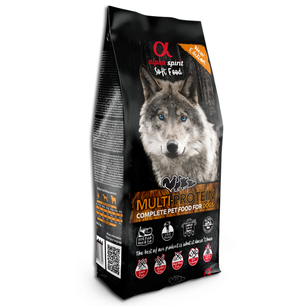 Alpha Spirit Multi-Protein Complete Dog Food – Semi-Moist (1.5kg)
