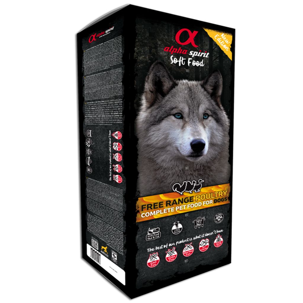 Alpha Spirit Poultry Complete Dog Food Box – Semi-Moist (9kg)