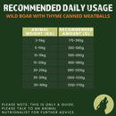 Wild Boar with Thyme Canned Meatballs for Dogs (6 x 400g)