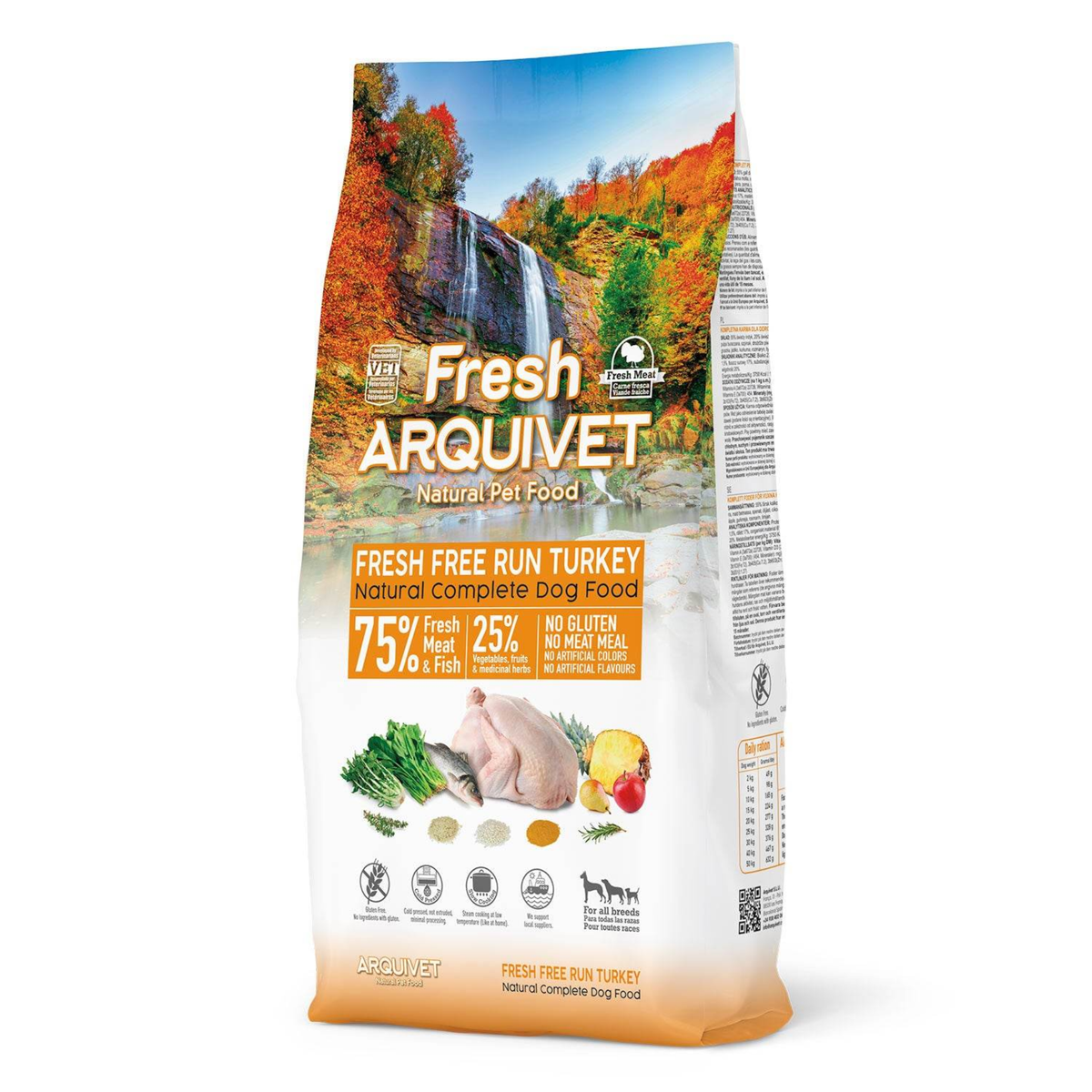 Arquivet Complete Cold Pressed Dog Food - Free Run Turkey (1Kg Sample Pack)