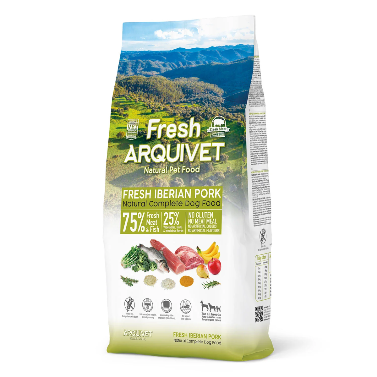 Arquivet Complete Cold Pressed Dog Food - Iberian Pork (1Kg Sample Pack)