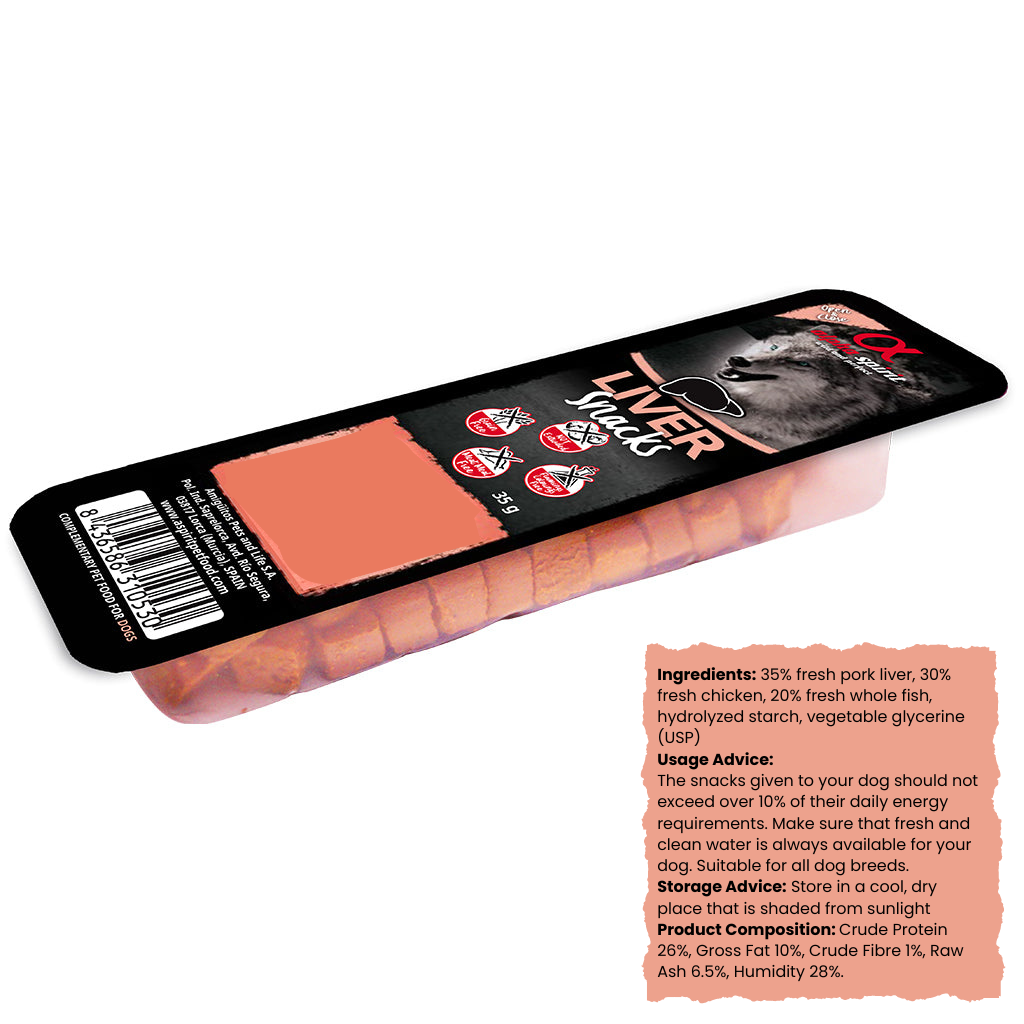 Alpha Spirit Liver Dog Treats (8 x 35g)