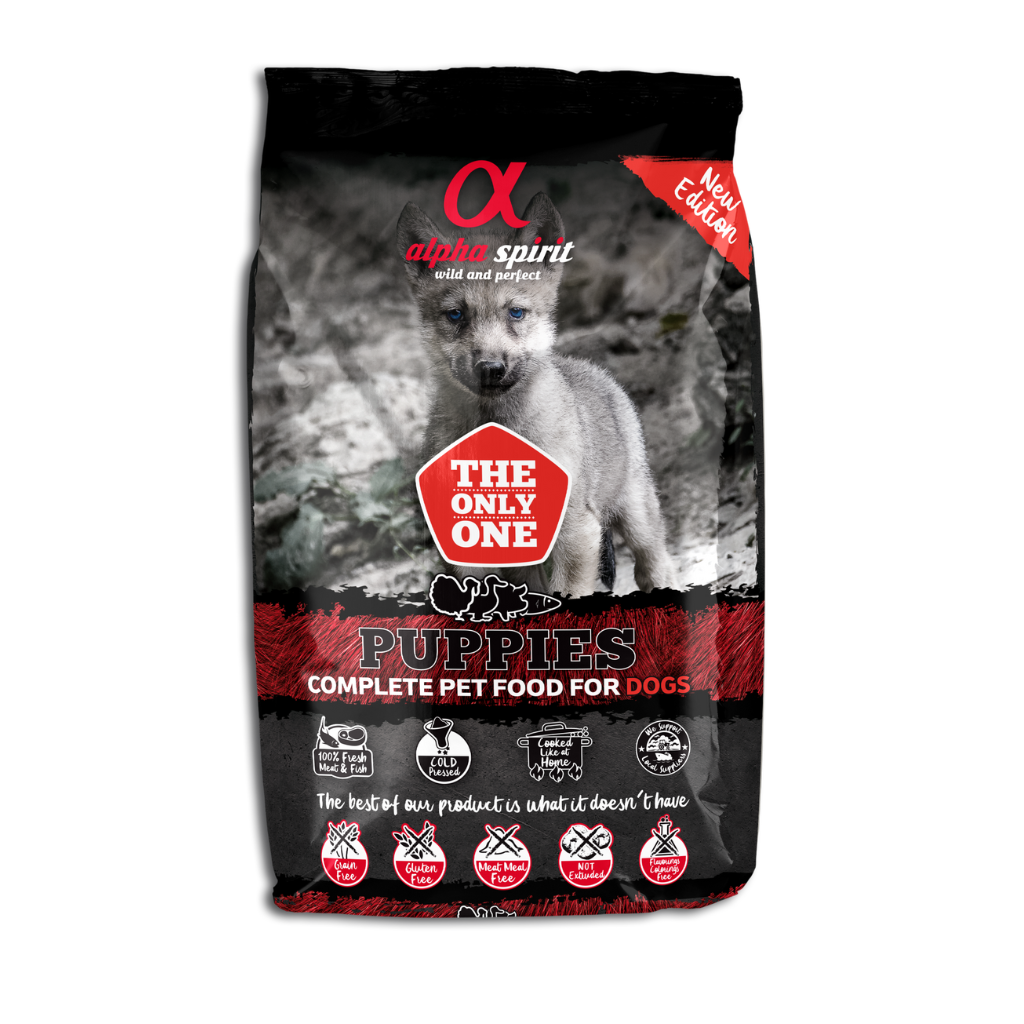 Alpha Spirit Complete Dog Food for Puppies – The Only One (1kg Sample Pack)