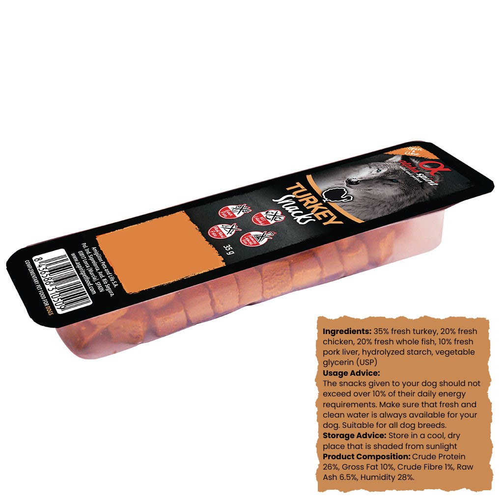 Alpha Spirit Turkey Dog Treats (8 x 35g)