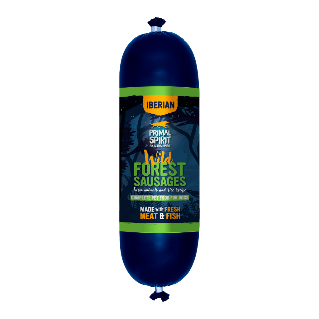 Primal Spirit Iberian Wild Forest Complete Wet Sausage for Adult Dogs (1kg)