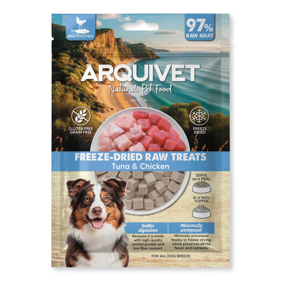 Arquivet Freeze-Dried Raw Dog Treats - Tuna & Chicken (50g)