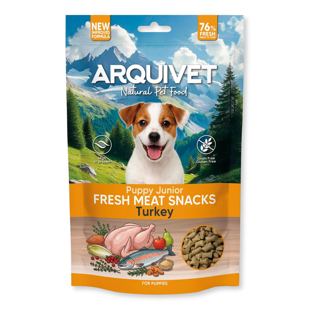 Arquivet Natural Puppy Treats - Turkey & Salmon (300g)