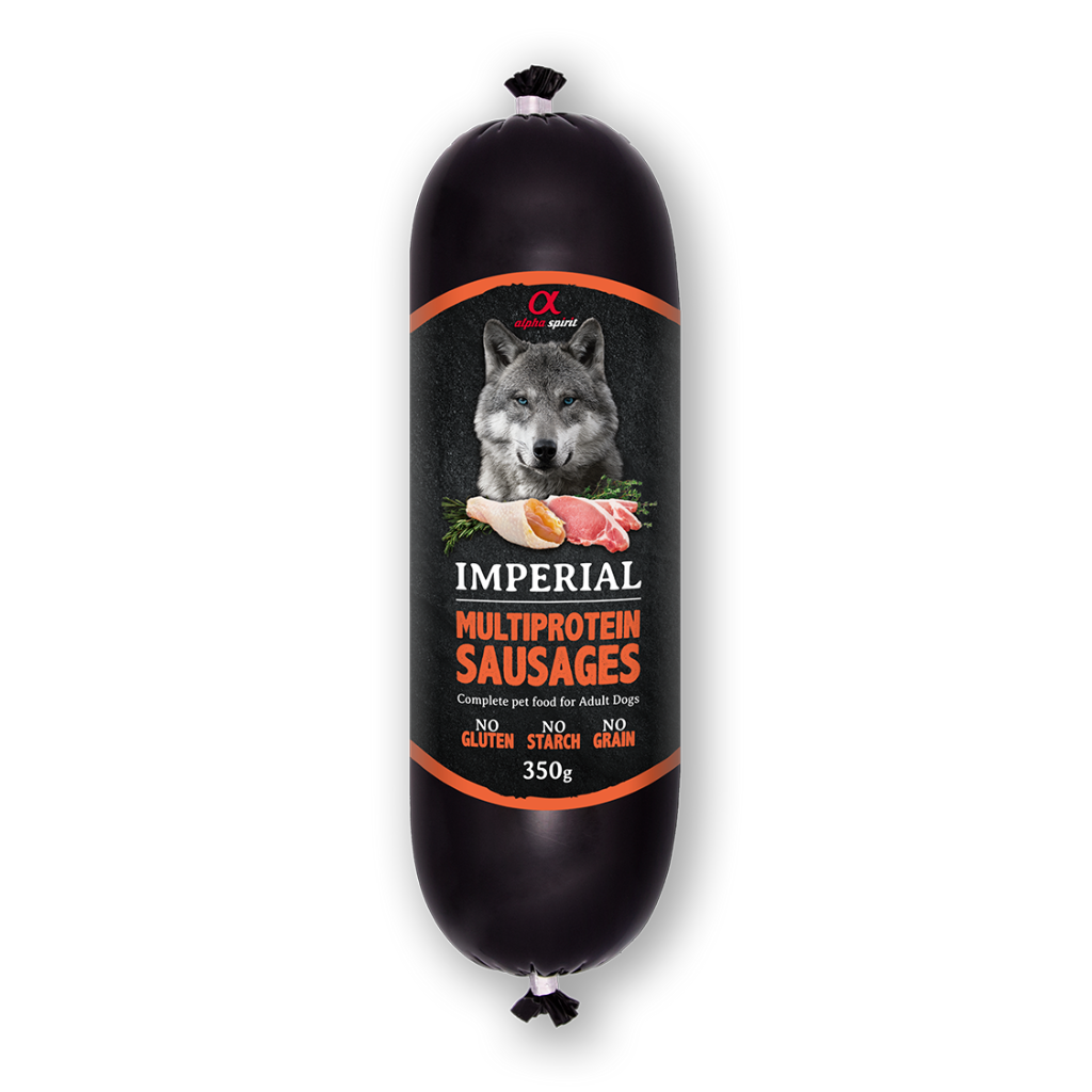 Alpha Spirit Imperial Multi-Protein Complete Wet Sausage for Adult Dogs (150g & 350g)