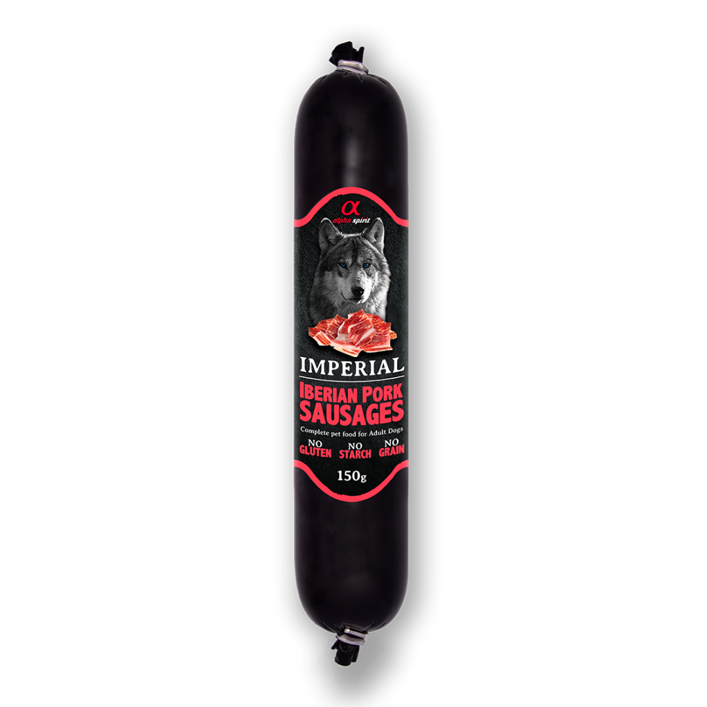 Alpha Spirit Imperial Iberian Pork Complete Wet Sausage for Adult Dogs (150g & 350g)