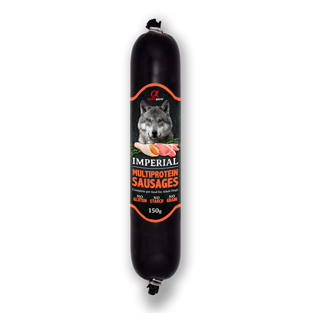 Alpha Spirit Imperial Multi-Protein Complete Wet Sausage for Adult Dogs (150g & 350g)