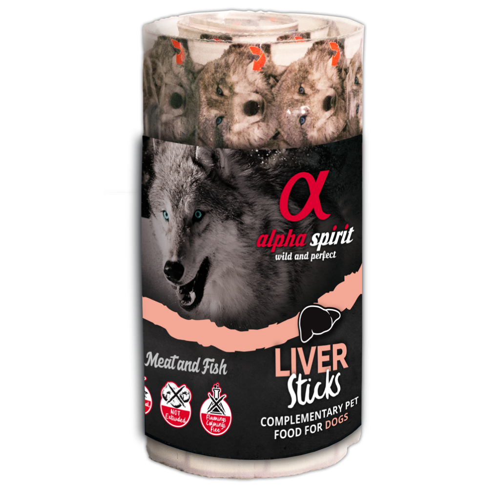 Alpha Spirit Liver Dog Treat Bar String (Includes 16 Bars)