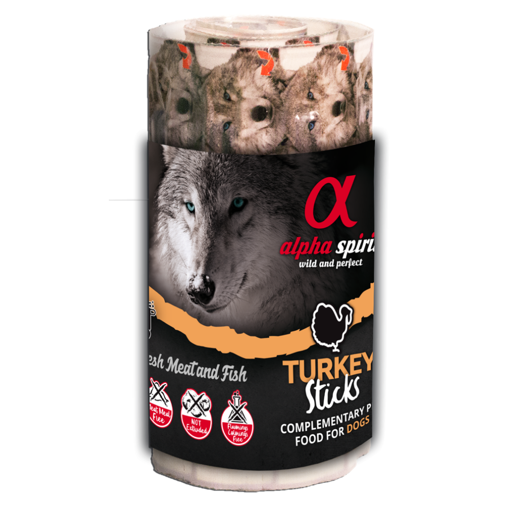 Alpha Spirit Turkey Dog Treat Bar String (Includes 16 Bars)