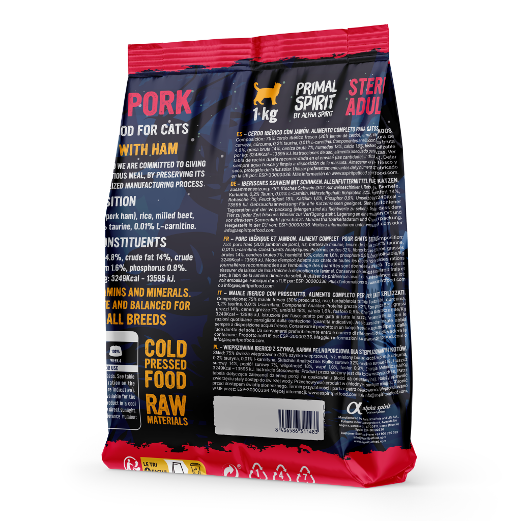 Primal Spirit Iberian Pork Complete Dry Dog Food (1kg)