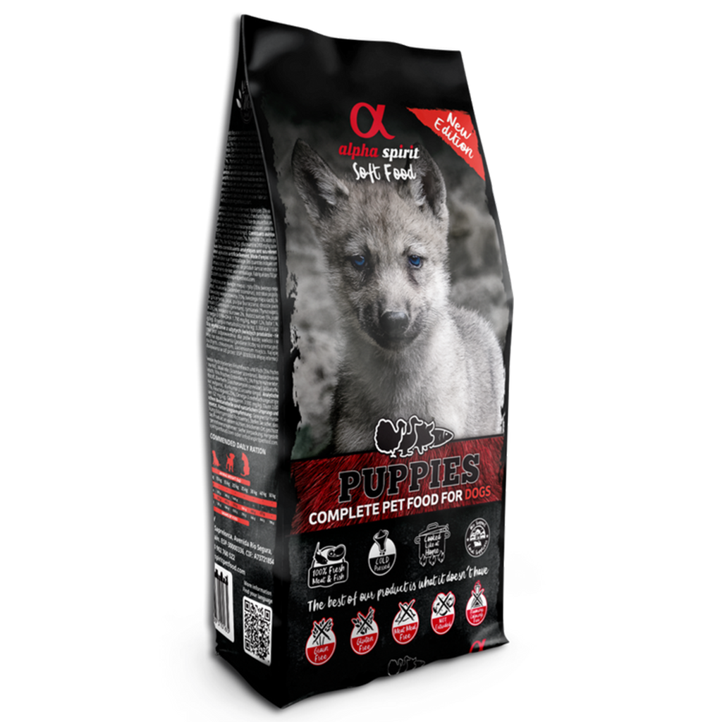 Alpha Spirit Complete Dog Food For Puppies – Semi-Moist (1.5kg)