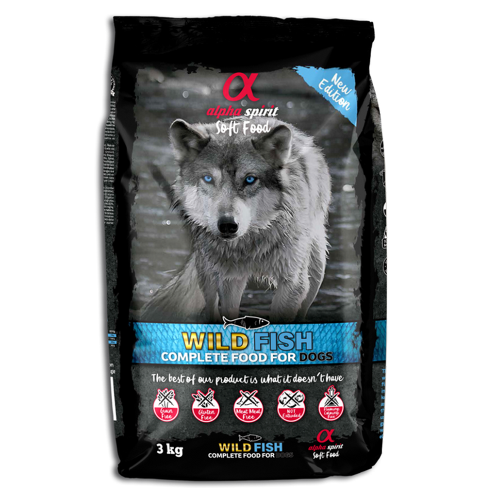 Alpha Spirit Wild Fish Complete Dog Food – Semi-Moist (3kg)