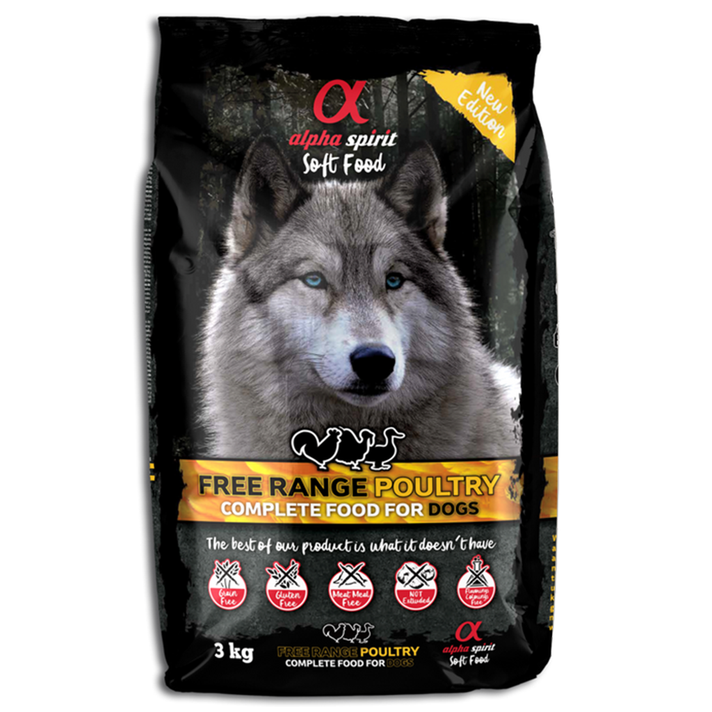 Alpha Spirit Poultry Complete Dog Food – Semi-Moist (3kg)