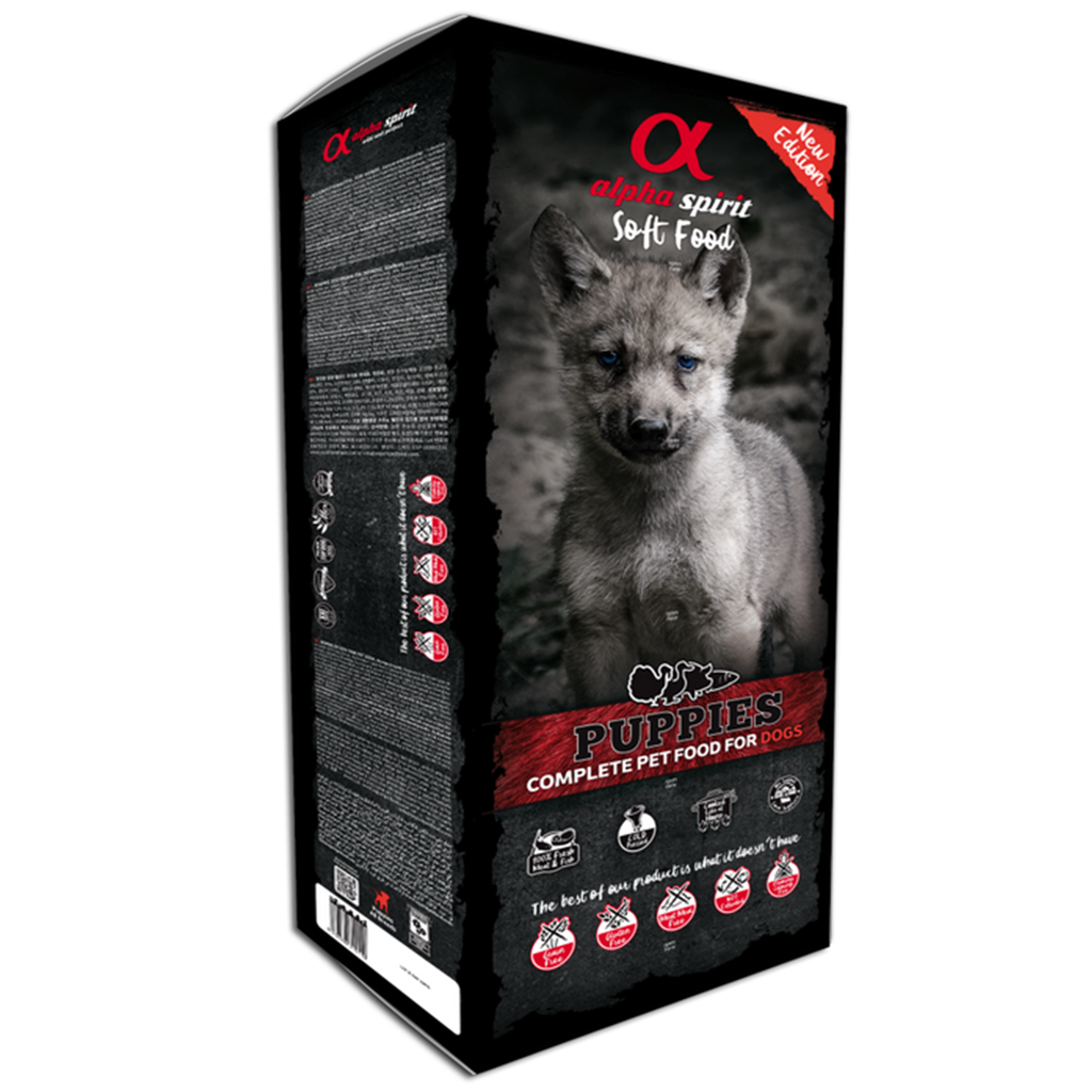 Alpha Spirit Complete Dog Food Box For Puppies – Semi-Moist (9kg)